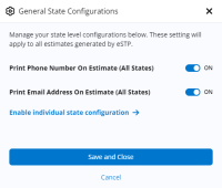 General State Configurations