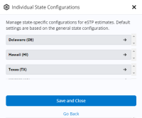 Individual State Configurations