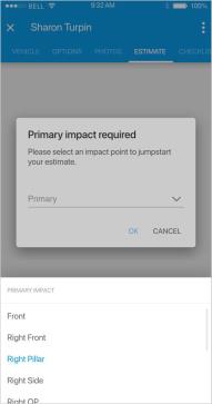 Select Primary Impact to populate required field