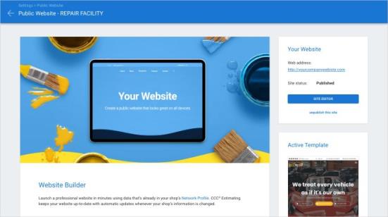 CCC Public Website page.