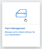 Parts Management tile.