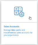 Sales Account tile.