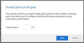 Overall gross profit goal