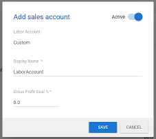 Add sales account 
